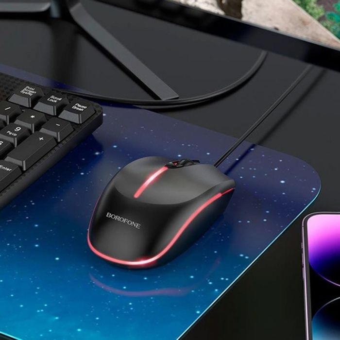 Миша BOROFONE BG10 Soaring game luminous wired