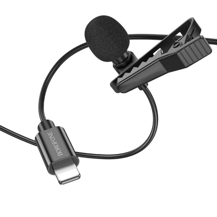Мікрофон Borofone BFK11 Elegant lavalier Lightning (2m)