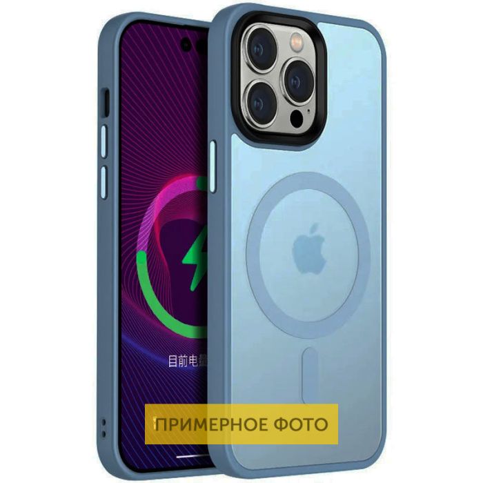 TPU+PC чохол Metal Buttons with MagSafe Colorful для Apple iPhone 16 Pro (6.3")