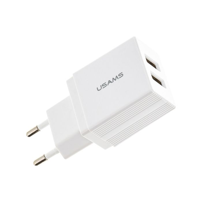 МЗП USAMS US-CC090 T24 2.1A Dual USB Travel Charger （EU）