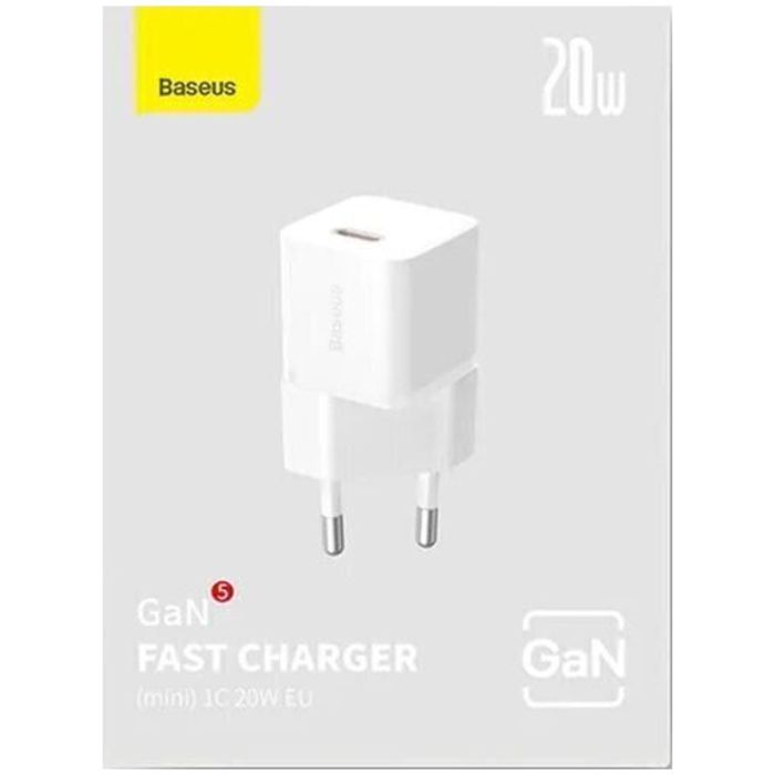 МЗП Baseus GaN5 Fast Charger (mini) 1C 20W (CCGN05010)