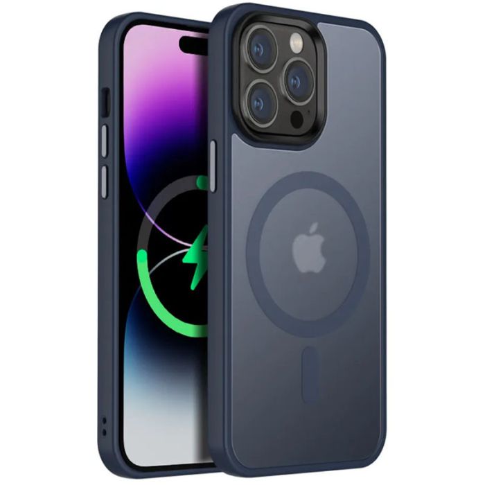 TPU+PC чохол Metal Buttons with MagSafe Colorful для Apple iPhone 12 Pro / 12 (6.1")