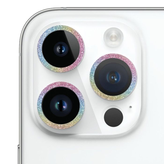 Захисне скло Metal Sparkles на камеру (в упак.) для Apple iPhone 15 Pro (6.1") /15 Pro Max (6.7")
