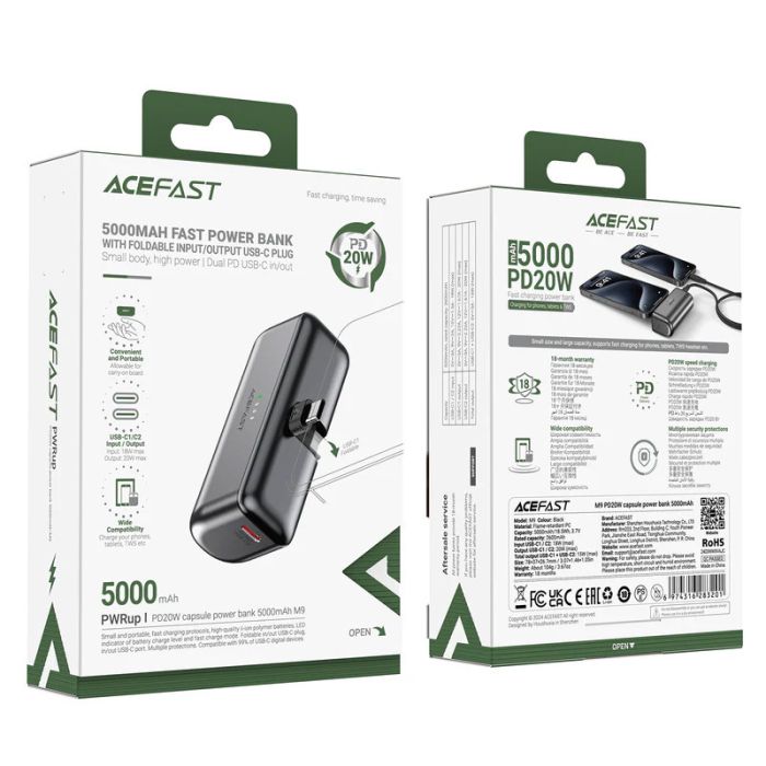 Портативний ЗП Power Bank Acefast M9 PD20W 5000 mAh