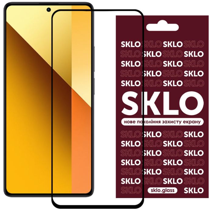 Захисне скло SKLO 3D для Xiaomi Redmi Note 13 5G/13 Pro 4G/5G/ 13 Pro+ / Poco M6 Pro