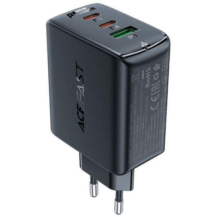 МЗП Acefast A41 PD65W GaN (2*USB-C+USB-A)