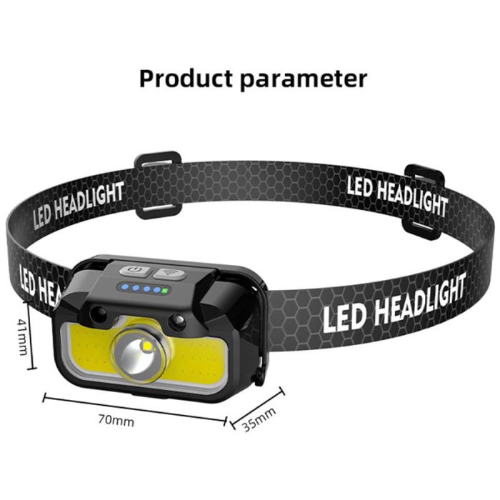 Налобный ліхтар аккумулторный LED RGB 1806
