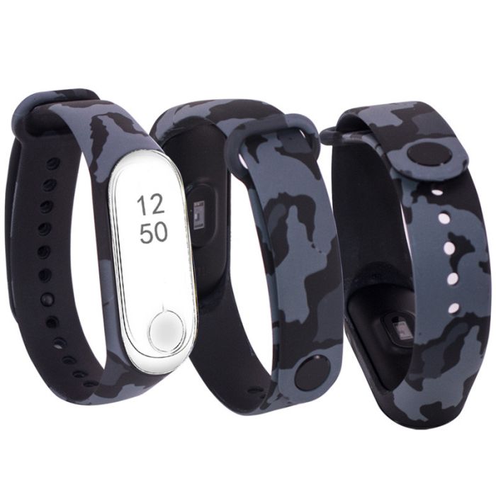 Силіконовий ремінець з малюнком для Xiaomi Mi Band 3/4