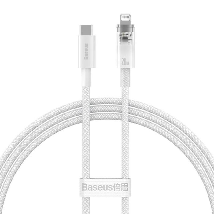 Дата кабель Baseus Explorer Type-C to Lightning 20W with Smart Temperature Control (1m) (CATS01020)
