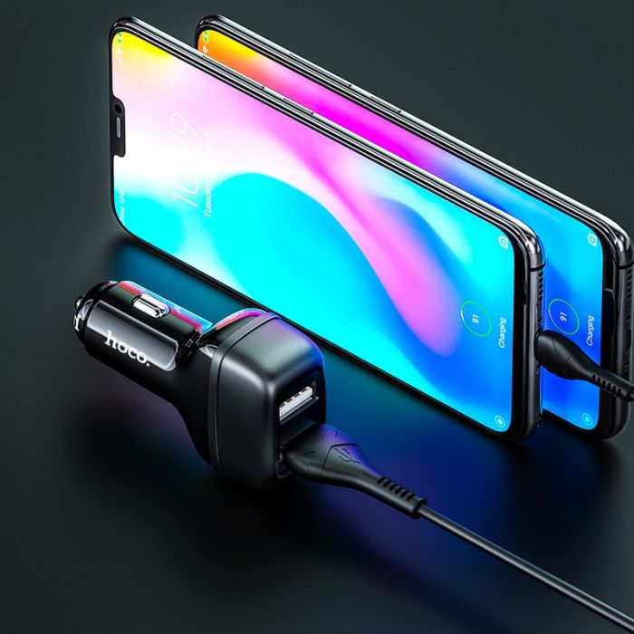 АЗП Hoco Z36 (2USB/2.4A) + Type-C