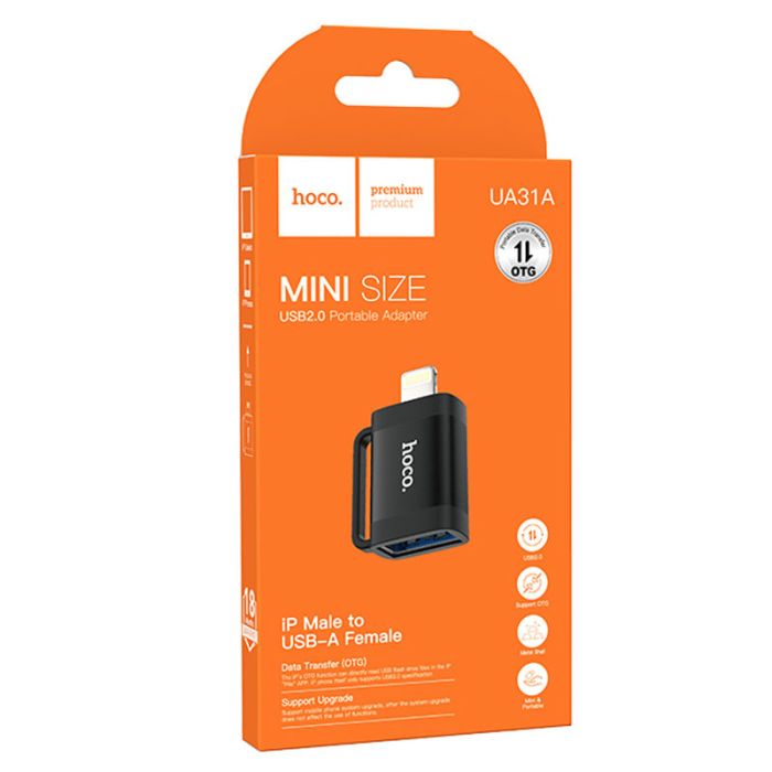 Перехідник Hoco UA31A OTG Lightning male to USB female