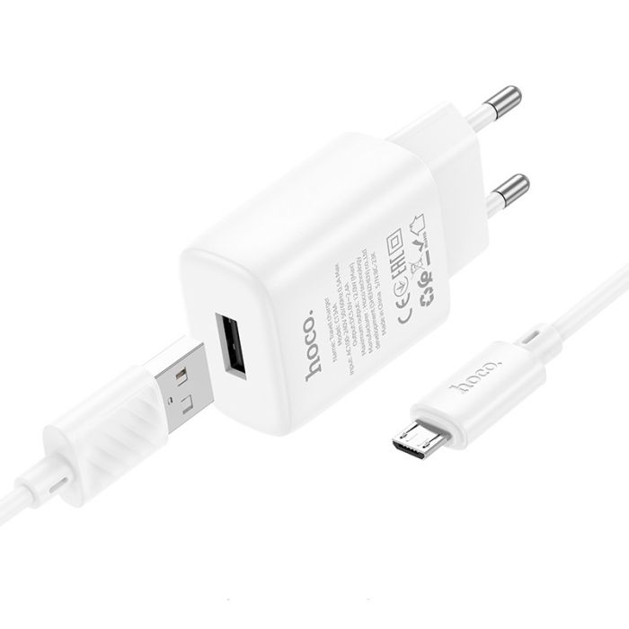 МЗП Hoco C134A Solid 1A 12W + MicroUSB
