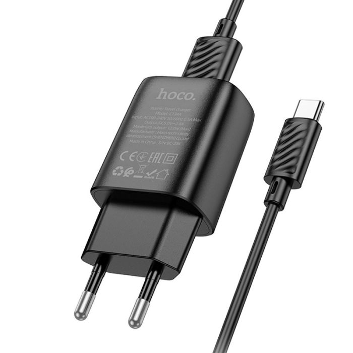 МЗП Hoco C134A Solid 1A 12W + Type-C