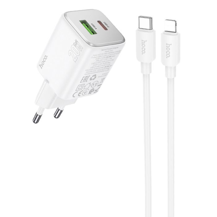 МЗП Hoco N41 Almighty PD20W+QC3.0 + Type-C to Lightning