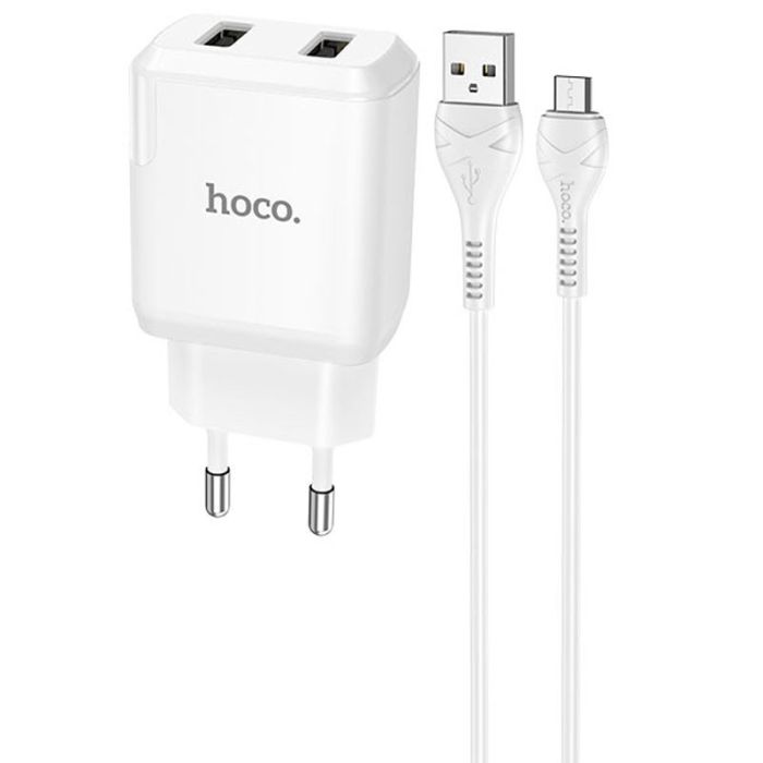 МЗП HOCO N7 (2USB/2,1A) + USB - MicroUSB