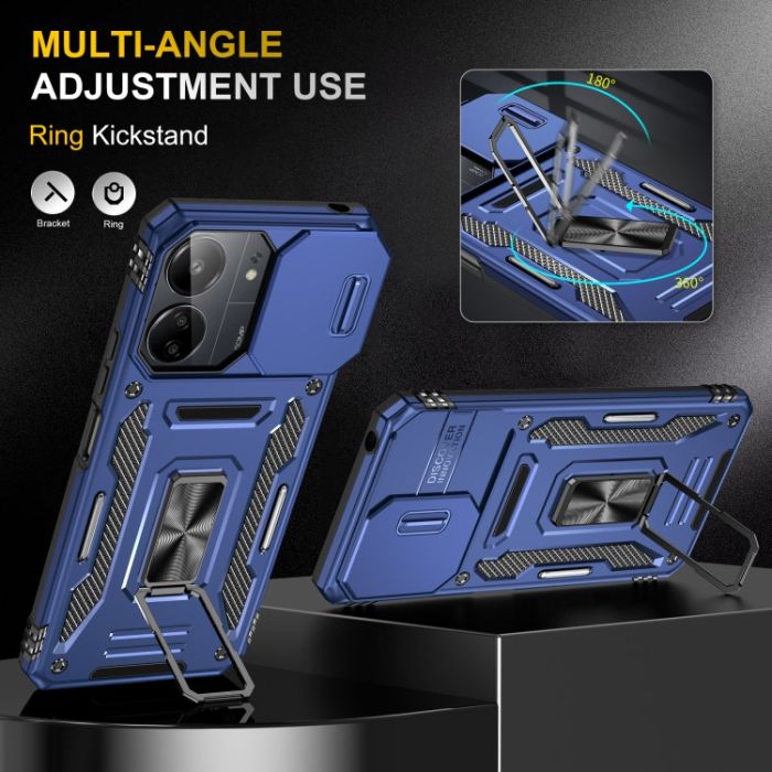Ударостійкий чохол Camshield Army Ring для Xiaomi Redmi 13C / Poco C65