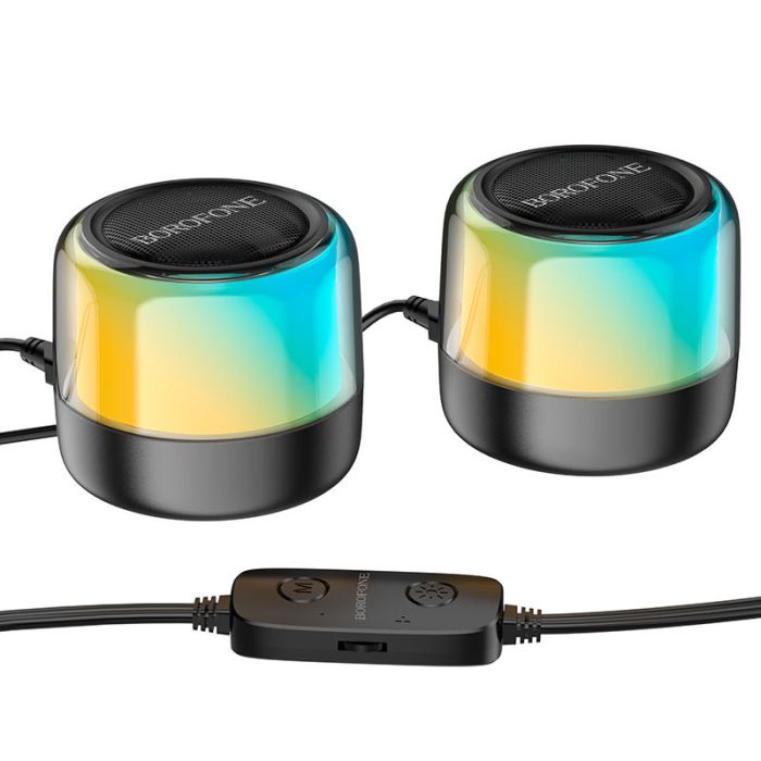 Bluetooth колонка Borofone BP12 Colorful BT wired 2-in-1 computer speaker