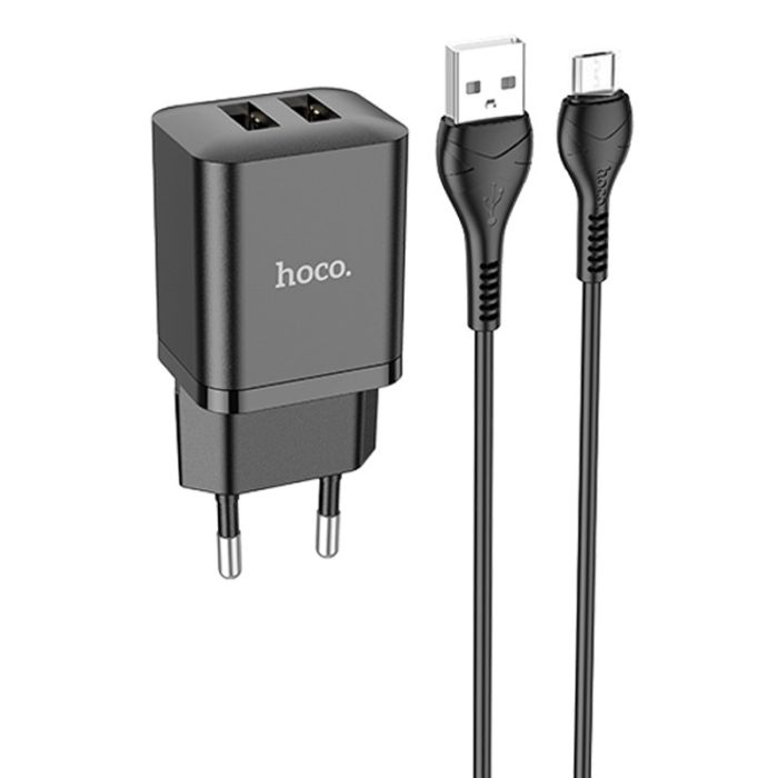 МЗП Hoco N25 Maker (2USB-A) + USB to MicroUSB