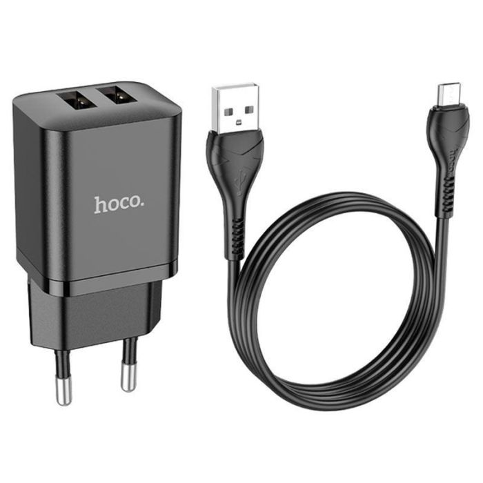 МЗП Hoco N25 Maker (2USB-A) + USB to MicroUSB