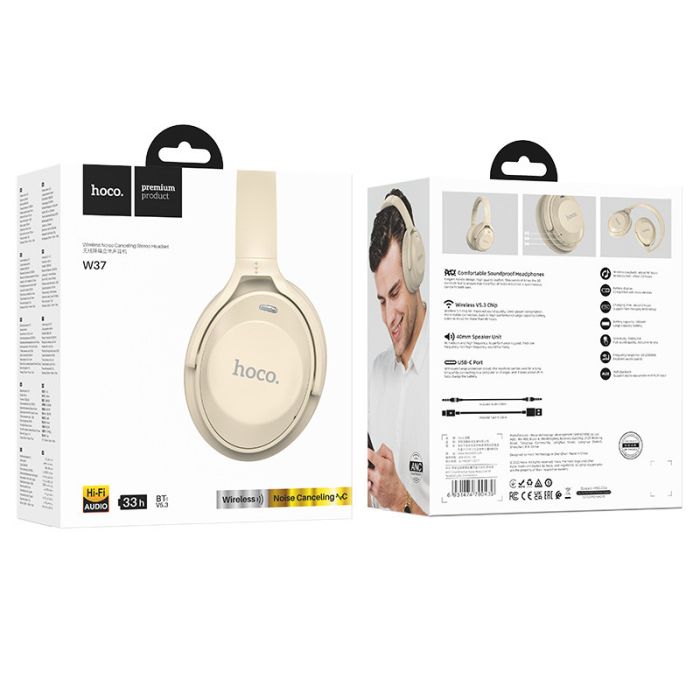 Накладні бездротові навушники Hoco W37 Sound Active Noise Reduction
