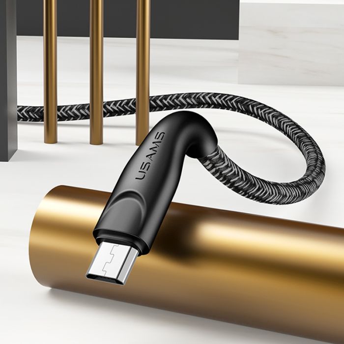Дата кабель Usams US-SJ393 U41 Micro Braided Data and Charging Cable 1m
