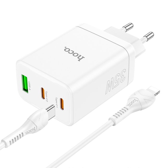 МЗП Hoco N33 Start PD35W (2C/1A) + Type-C to Lightning