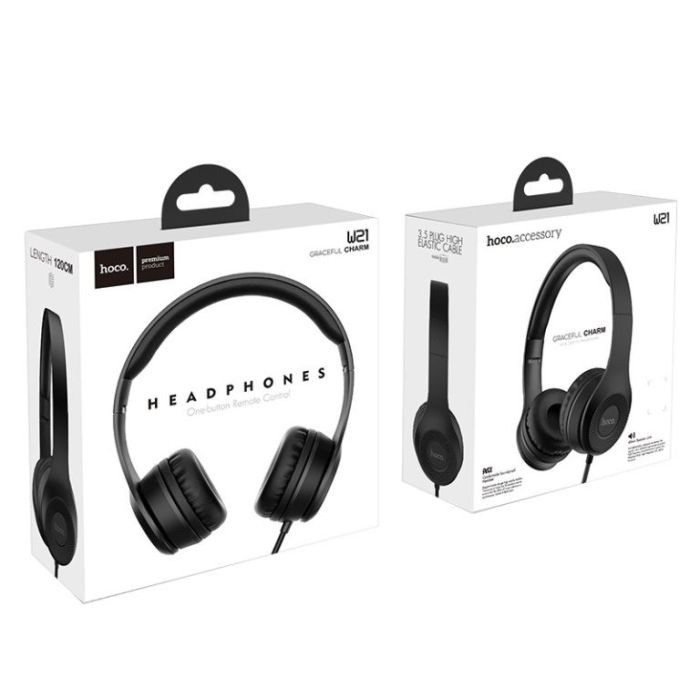 Накладні навушники Hoco W21 (3.5mm/1.2m)