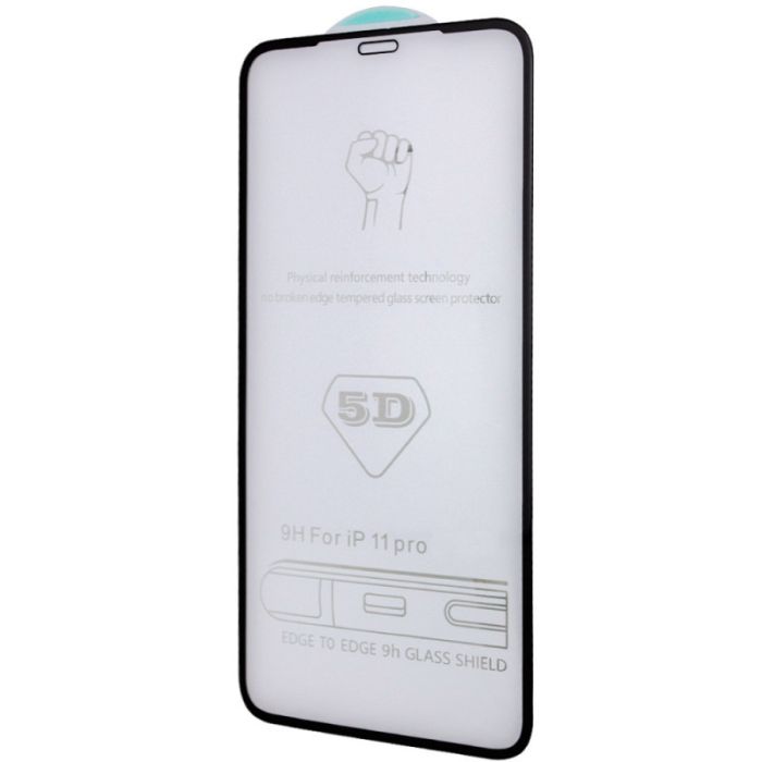 Захисне скло 5D Hard (full glue) (тех.пак) для Apple iPhone 11 Pro (5.8") / X / XS