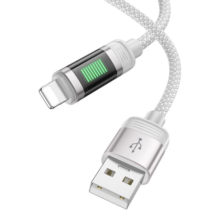 Дата кабель Hoco U126 Lantern 2.4A USB to Lightning (1.2m)