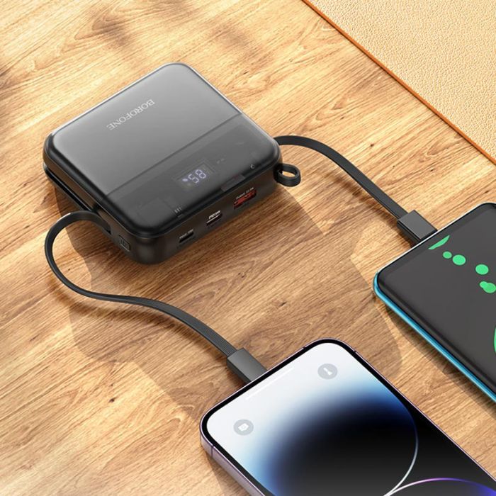 Портативний ЗП Power Bank BOROFONE BJ64 Distinct 22.5W+PD20W with cable 10000 mAh