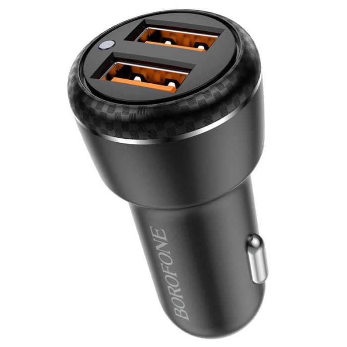 АЗП Borofone BZ17 QC3.0 (2USB/3A) + MicroUSB