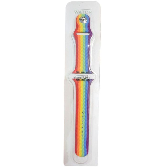 Силіконовий ремінець Rainbow для Apple watch 38mm / 40mm