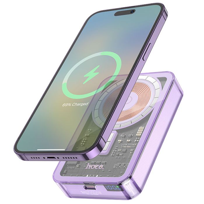 Портативний зарядний пристрій Power Bank Hoco Q14A Ice Crystal PD20W з БЗП 10000 mAh