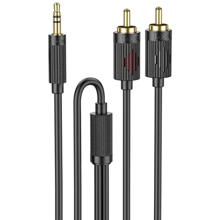 Кабель аудіо Hoco UPA28 3.5mm to double lotus RCA (1.5m)