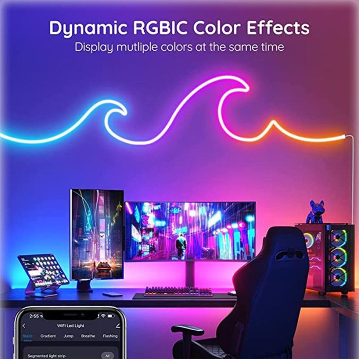 Настінна лента RGB LED LD04 Bluetooth USB with app 5V (3m)