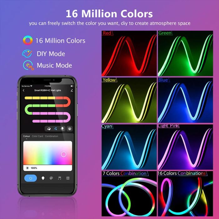 Настінна лента RGB LED LD04 Bluetooth USB with app 5V (3m)