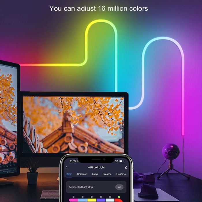Настінна лента RGB LED LD04 Bluetooth USB with app 5V (3m)