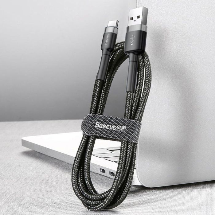 Дата кабель Baseus Cafule Type-C Cable 2A (2m) (CATKLF-C)