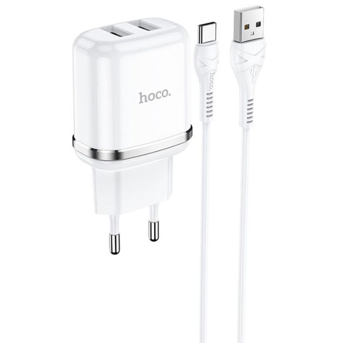МЗП Hoco N4 (2USB/2.4A) + Type-C