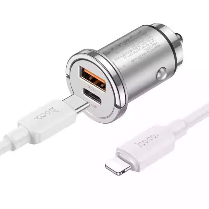 АЗП Hoco NZ10 Handy PD45W+QC3.0 + Type-C to Lightning