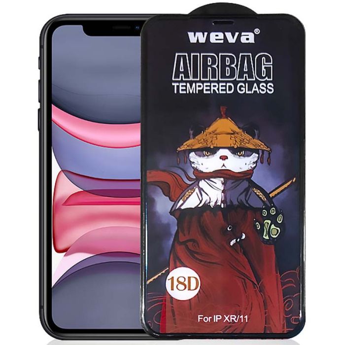 Захисне 2.5D скло Weva AirBag (тех.пак) для Apple iPhone 11 / XR (6.1")