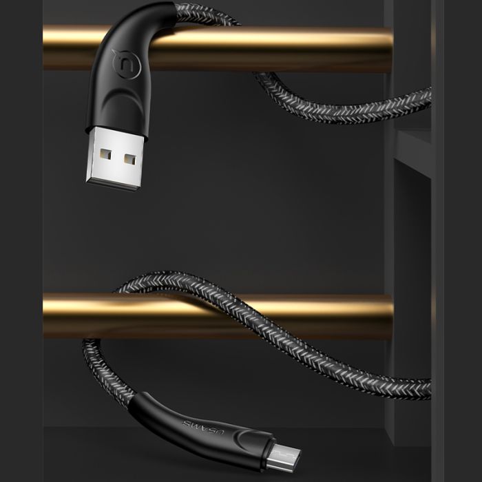 Дата кабель Usams US-SJ393 U41 Micro Braided Data and Charging Cable 1m