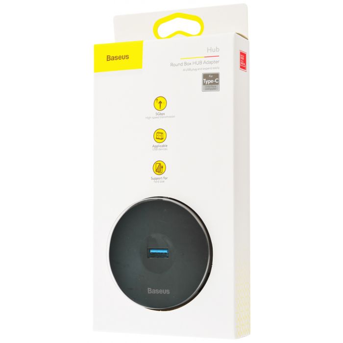 Перехідник HUB Baseus Round Box Type-C to USB 3.0 + 3USB 2.0 (CAHUB-G)