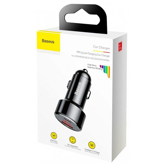 АЗП Baseus Magic Series PPS (PDout/USB 45W/QC/PD/LCD) (CCMLC20C)