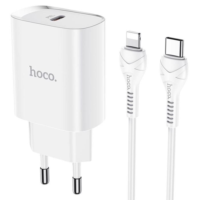 МЗП HOCO N14 PD 20W 1Type-C + Type-C to Lightning
